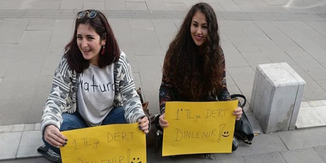 1 liraya dert dinliyorlar