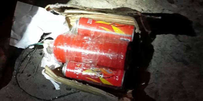 Yangın tüpüne koli bandıyla sarılı 4 EYP ele geçirildi