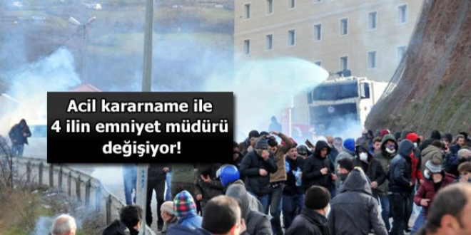 'Acil' kararname ile 4 ilin emniyet müdürü değişiyor