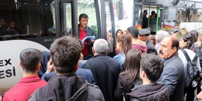 Şırnak'ta 7 bin 927 öğrenci, YGS için yola çıktı
