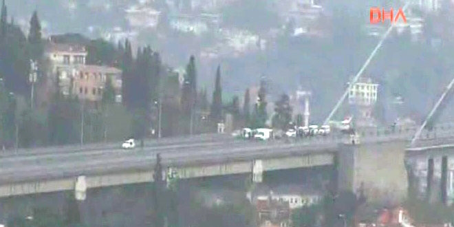 İşte Boğaziçi Köprüsü'ndeki aracın patlatılma anı