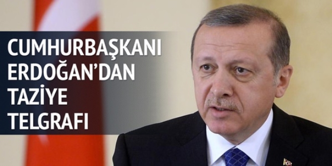 Erdo�an'dan �ehit ailelerine taziye telgraf�