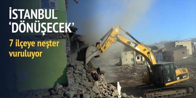 �stanbul'da 7 il�e d�n��t�r�lecek