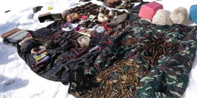Çukurca'da mağarada PKK'ya ait mühimmat ele geçirildi