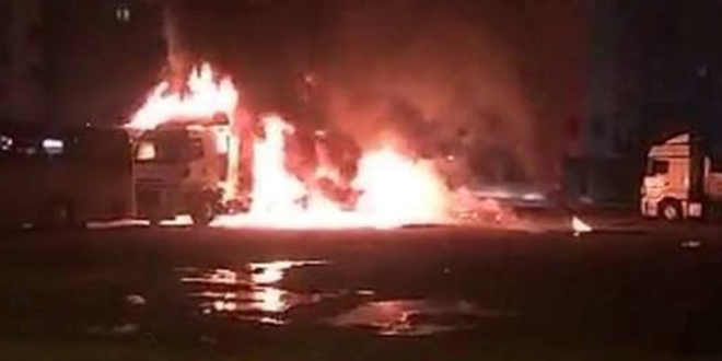 TIR patladı 'bomba' sandılar