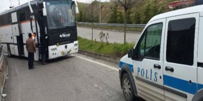 Kocaeli Üniversitesi girişinde kaza yapan otobüs çalıntı çıktı