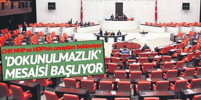 Meclis'te 'dokunulmazlık' mesaisi
