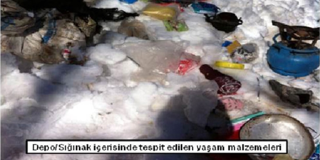 Tunceli'de depo ile yaşam yeri ve mevziler ortaya çıkarıldı