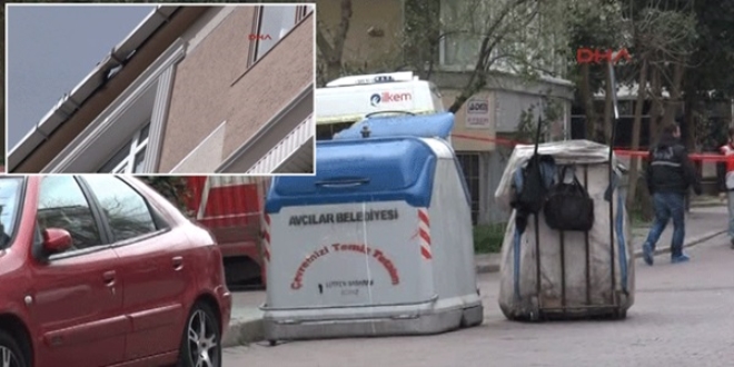 Avcılar'da çöp konteynerinde konfeti paketi patladı