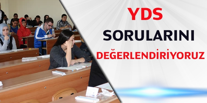 YDS sorularını değerlendiriyoruz