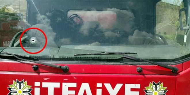 Nusaybin'de itfaiye araçlarına silahlı saldırı: 1 yaralı