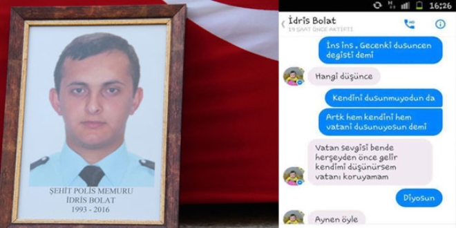 Şehit Polis Bolat'ın son sözü yürek dağladı