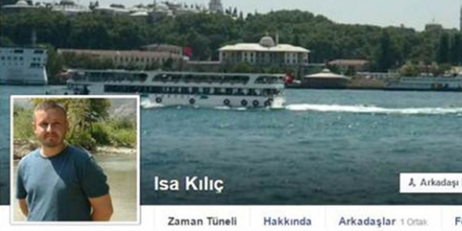 Sosyal medya hesab�ndaki kapak foto�raf� �l�m yeri oldu