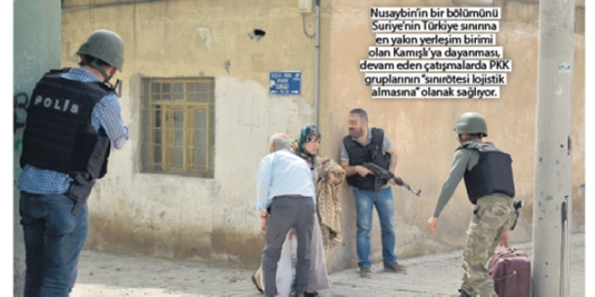 Nusaybin'de PKK'ya snrtesi destek