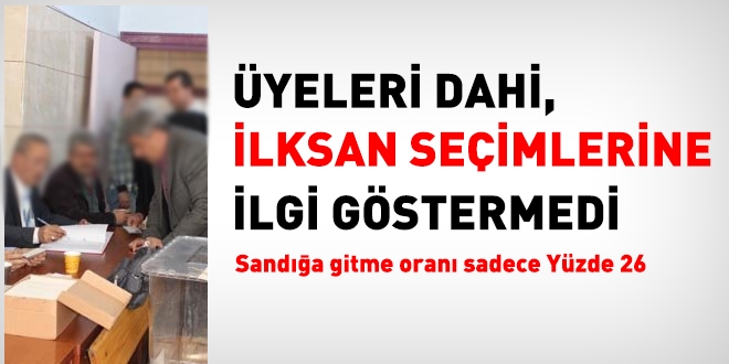İlksan seçimlerine katılım yüzde 26'da kaldı