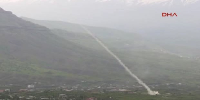 Irak snrndaki PKK hedeflerine top at
