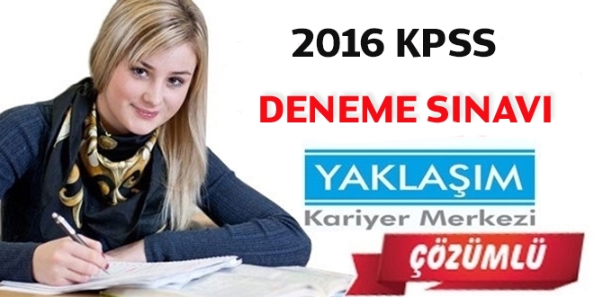 2016 KPSS deneme sınavı
