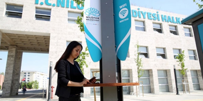 Bursa'da 'çevreci' internet erişim noktaları kuruldu