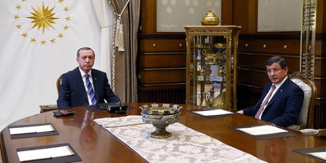 Cumhurbakan Erdoan Davutolu'nu kabul etti