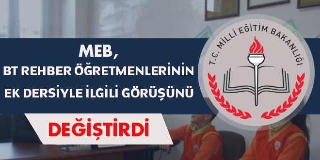 BT rehber öğretmenleri hizmet içi eğitim faaliyeti ek dersi alabilecek