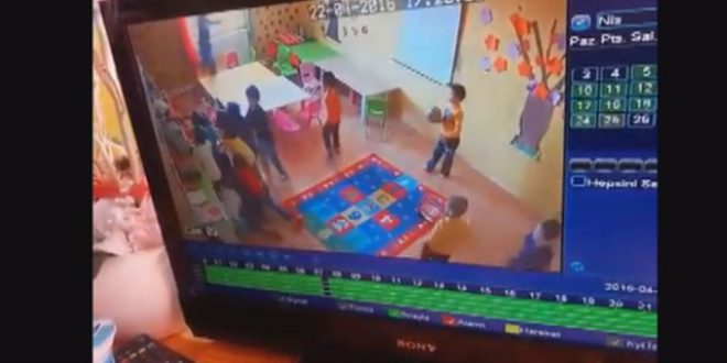 Anaokulunda tüyler ürperten görüntü