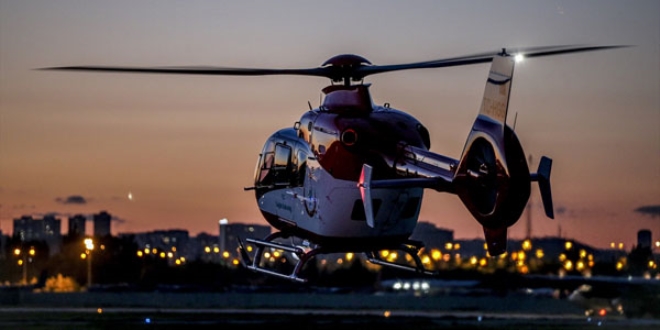 Gece uulu ambulans helikopter, hizmete girdi