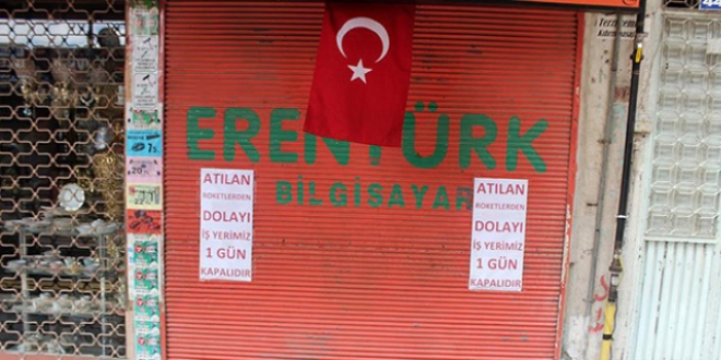 Kilis'te esnaf bir günlüğüne kepenk kapattı