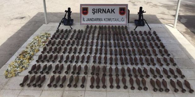 Şırnak'da 2 havan, 187 havan mermisi ele geçirildi