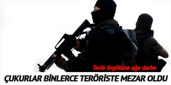 Çukurca'da teröristler hendeğe gömüldüler