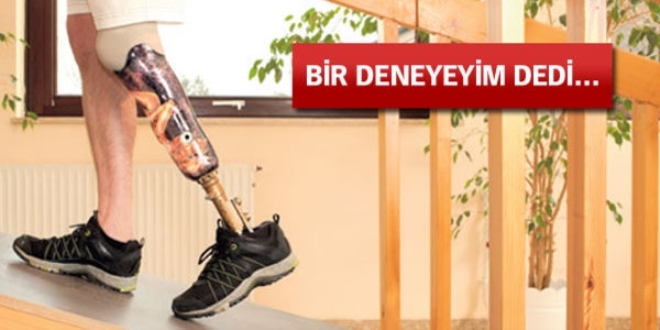 Engelli genç 50 bin TL'lik protez bacakla kaçtı