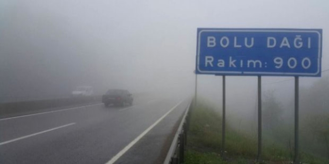 Bolu Dağı'nda yoğun sis