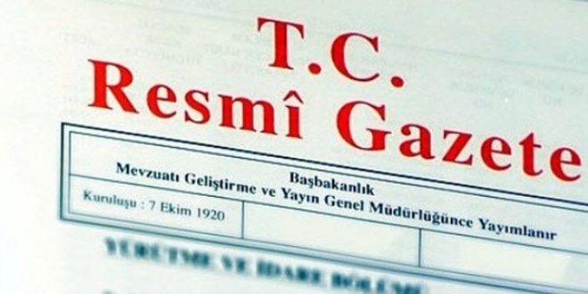 Bakanlar Kurulu Resmi Gazete'de yayınlandı