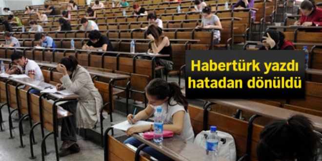 Sınavsız geçiş için YÖK'ten öneri