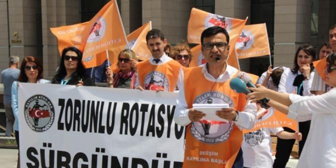 Adliye personelinden 'rotasyon' eylemi