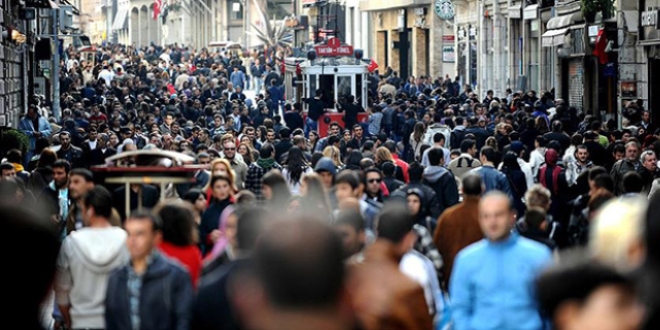 'T�rkiye n�fusu ya�lan�yor'