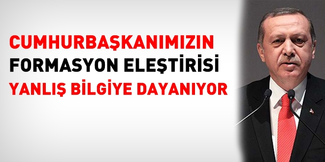 Cumhurbaşkanı Erdoğan'ın formasyon eleştirisi yanlış bilgilere dayanıyor