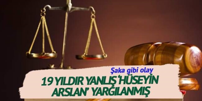 Yanlış Hüseyin'e çifte müebbet sürprizi