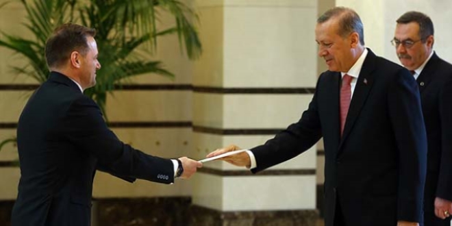 Erdoan, Arnavutluk'un Ankara Bykelisi Gazheli'yi kabul etti