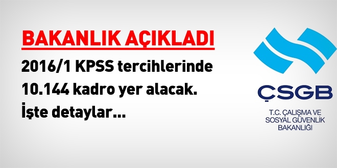 Kamuya 10 bin 144 personel alınacak