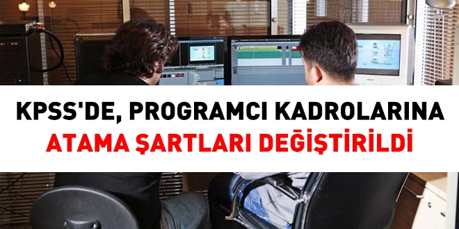KPSS tercihlerinde yer alan Programcı kadrolarına atama şartları değişti