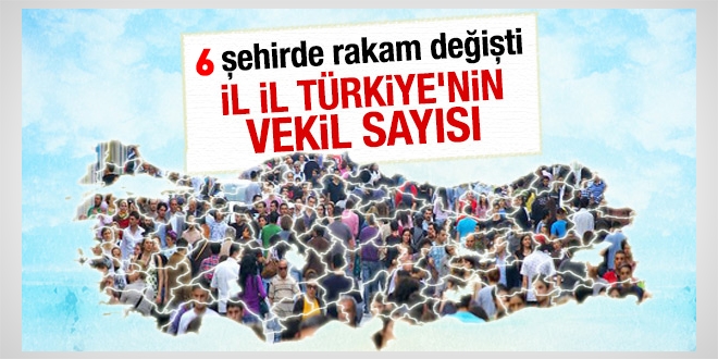 3 ilin çıkarabileceği vekil sayısı azaldı