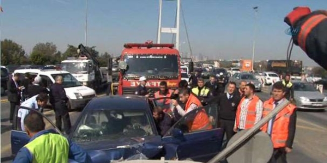 Boğaziçi köprüsünde kaza