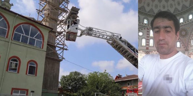 Cami minaresi'nden düşen inşaat işçiyi yaşamını yitirdi