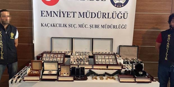 İstanbul'da 21 milyon 500 bin liralık lüks saat operasyonu