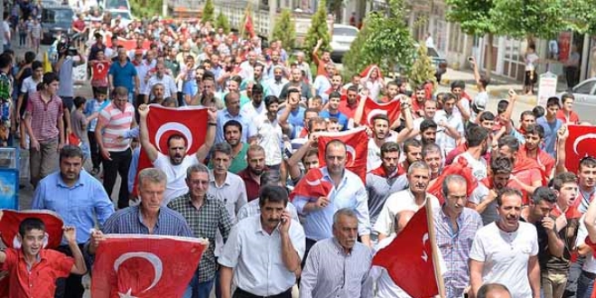 Ömerli'deki terör saldısına vatandaşlardan protesto
