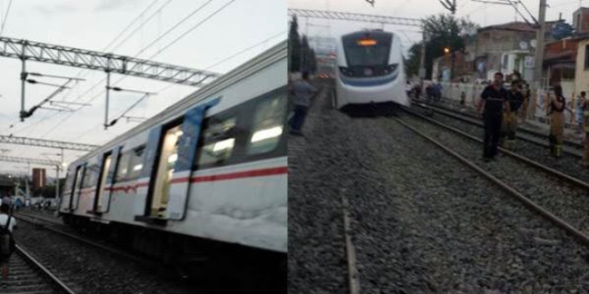 İZBAN trenine TCDD'ye ait lokomotif çarptı