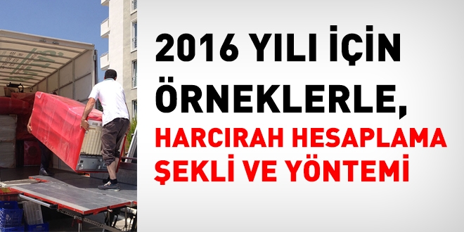 2016 yılı harcırah hesaplama yöntemi