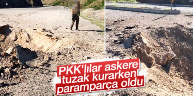 300 kiloluk bomba teröristlerin elinde patladı