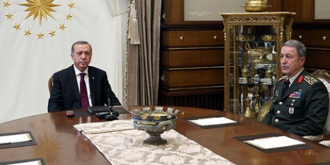 Cumhurbaşkanı Erdoğan, Genelkurmay Başkanı Akar'ı kabul etti