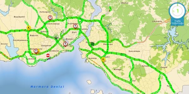 �stanbul'da trafik yo�unlu�u rekor k�rd�!
